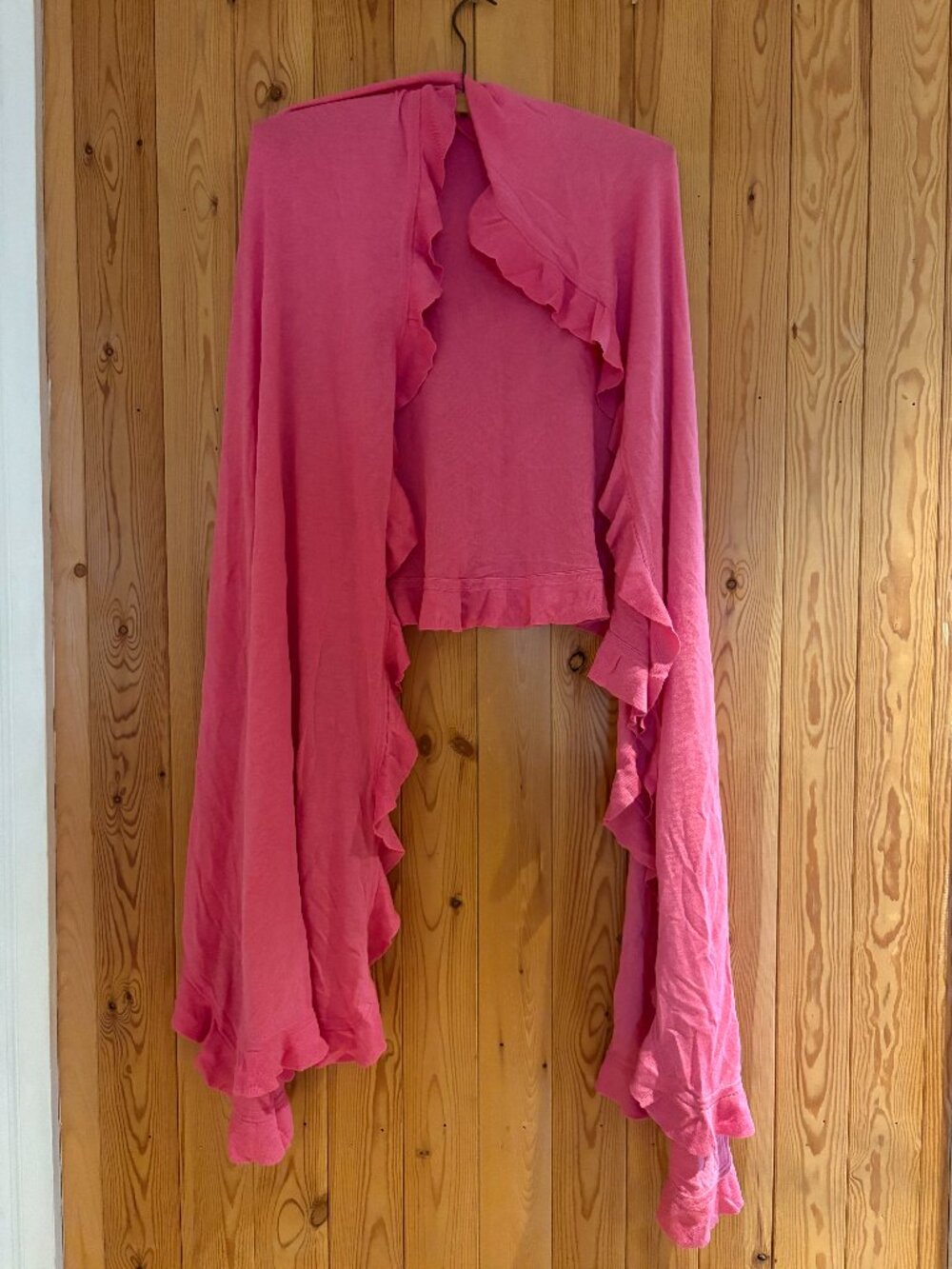 Designer Lilly Pulitzer Bright Pink Ruffle Shawl